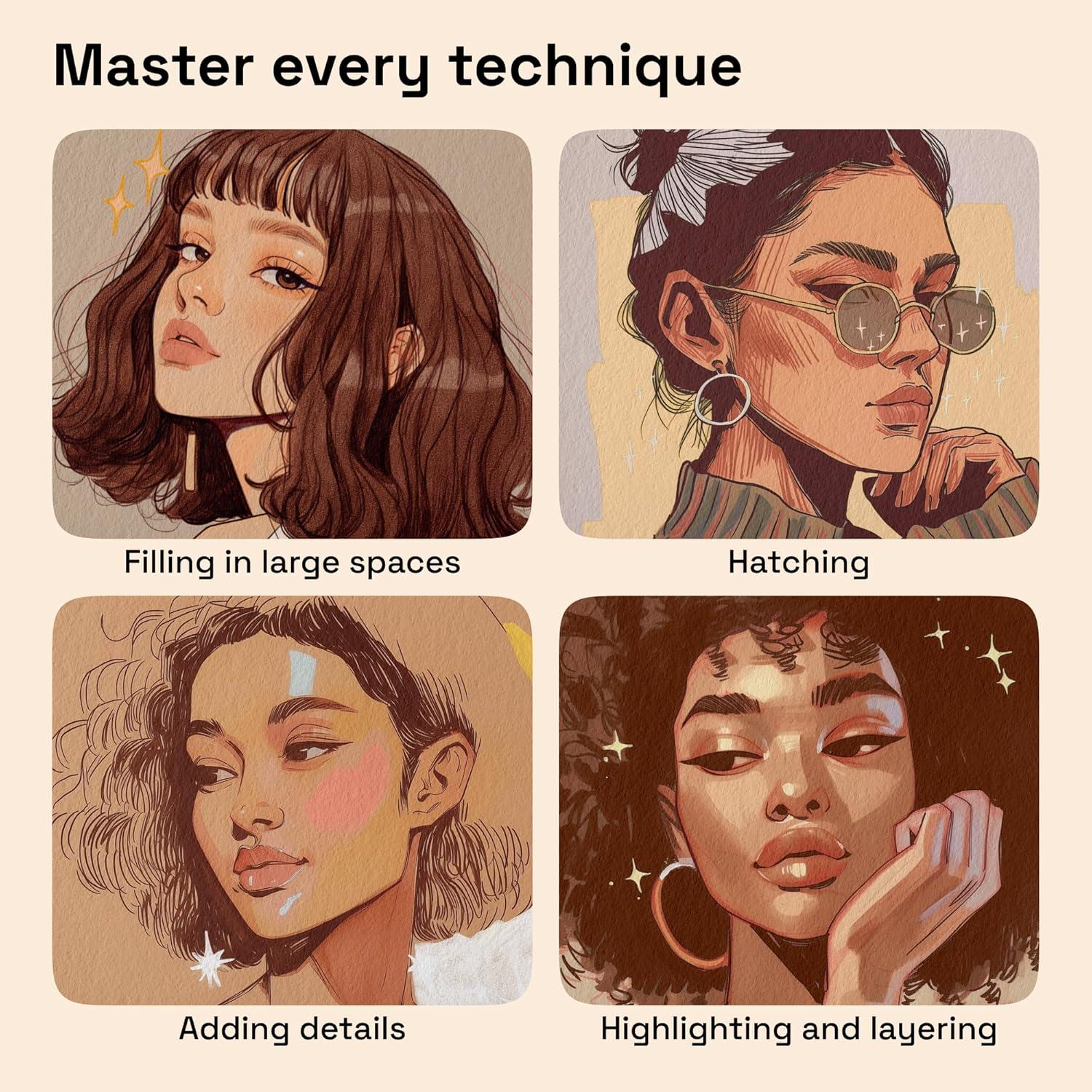 imageARTISTRO 12 Acrylic Paint Pens Dual Tip Brush Fine Ideal for Calligraphy Acrylic Paint Markers for Fabric Rock Glass Wood DIY Art Supplies Stocking Stuffers Christmas Gift Idea24