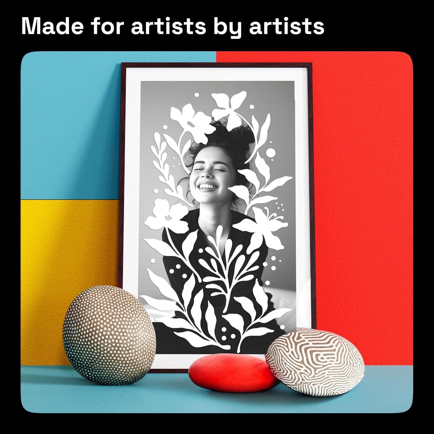 imageARTISTRO 12 Acrylic Paint Pens Dual Tip Brush Fine Ideal for Calligraphy Acrylic Paint Markers for Fabric Rock Glass Wood DIY Art Supplies Stocking Stuffers Christmas Gift Idea5