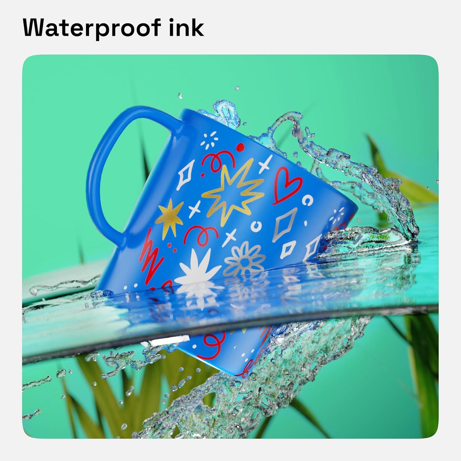 imageARTISTRO 15 OilBased Permanent Paint Markers Set of Fine Tip Markers for Wood Rock Fabric Glass Ceramic Metal Plastic and More Quick Dry Waterproof PermanentRed