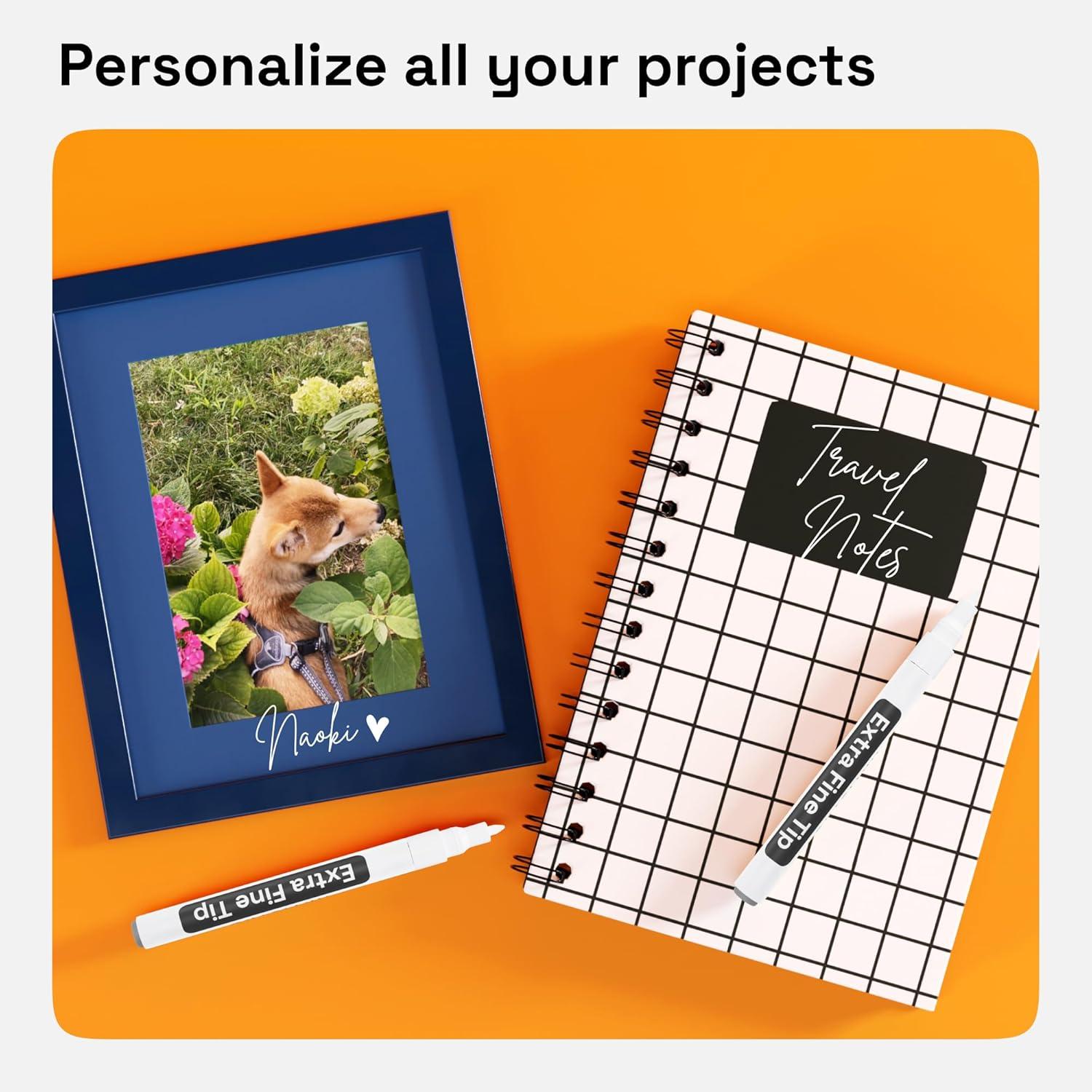 imageARTISTRO 15 OilBased Permanent Paint Markers Set of Fine Tip Markers for Wood Rock Fabric Glass Ceramic Metal Plastic and More Quick Dry Waterproof PermanentWhite