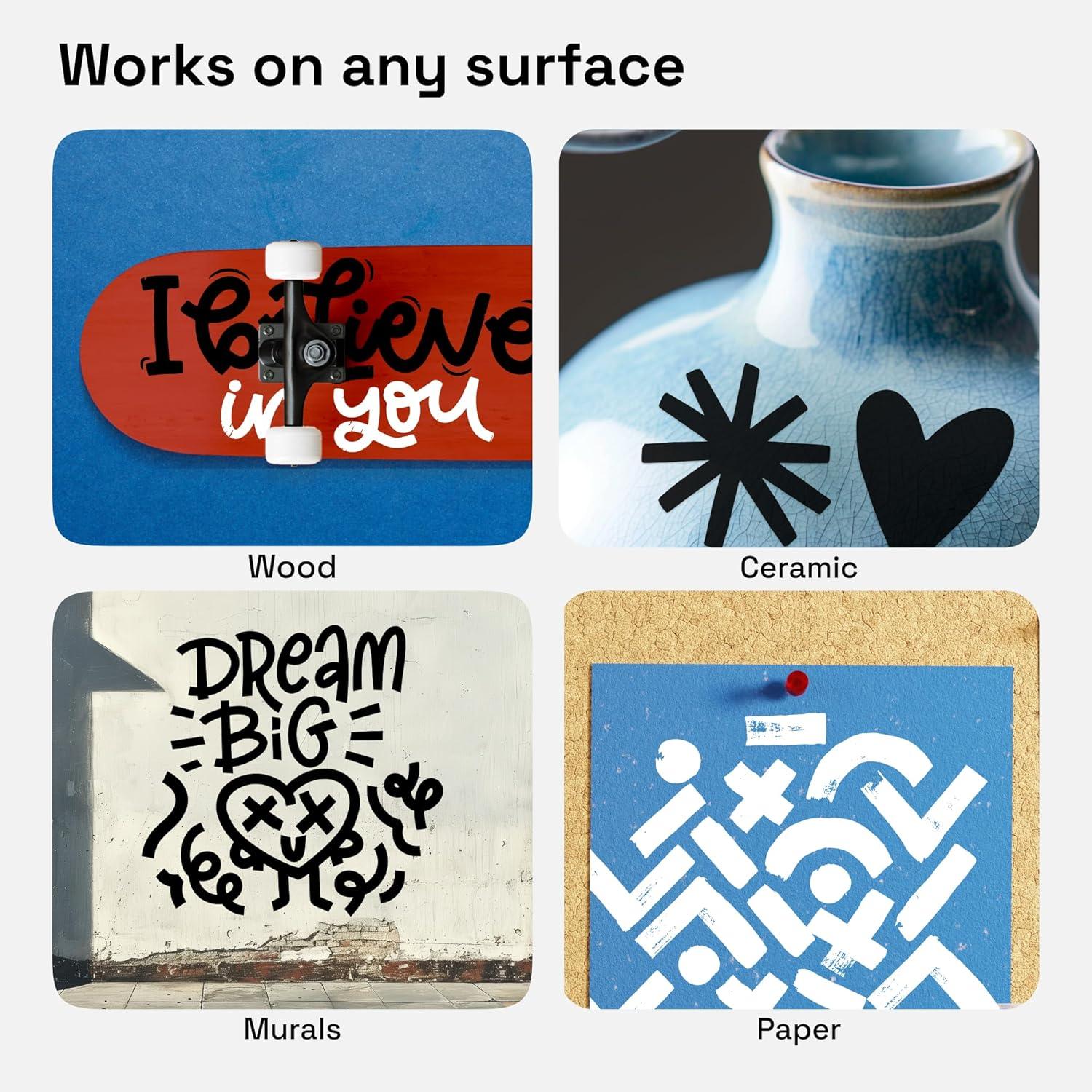 imageARTISTRO 2 Gold Acrylic Paint Markers 07mm Extra FineTip Metallic Paint Pens Perfect for Crafting Art Projects ampamp MoreWhite Black