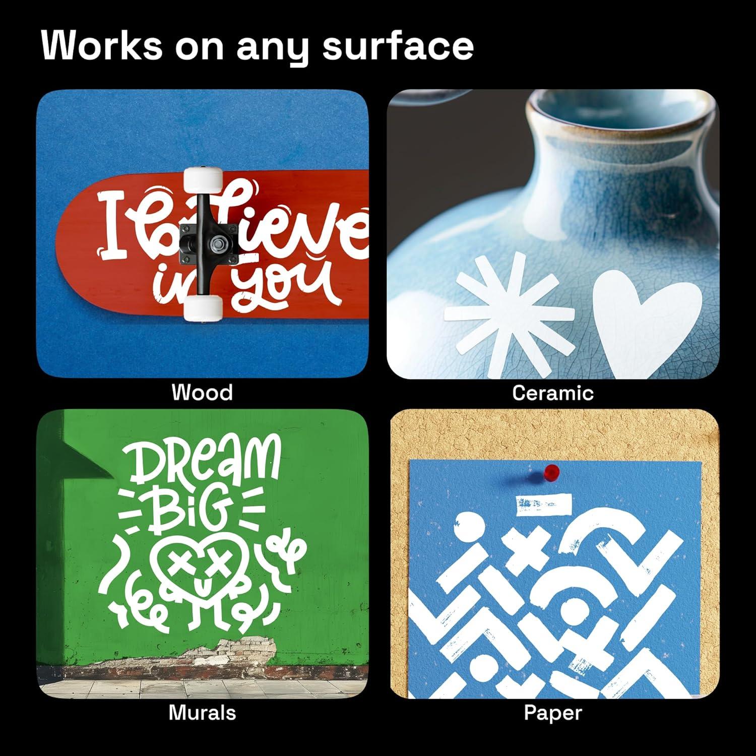 imageARTISTRO 2 White Acrylic Paint Markers 07mm Extra FineTip Paint Pens Perfect for Crafting Art Projects ampamp MoreWhite