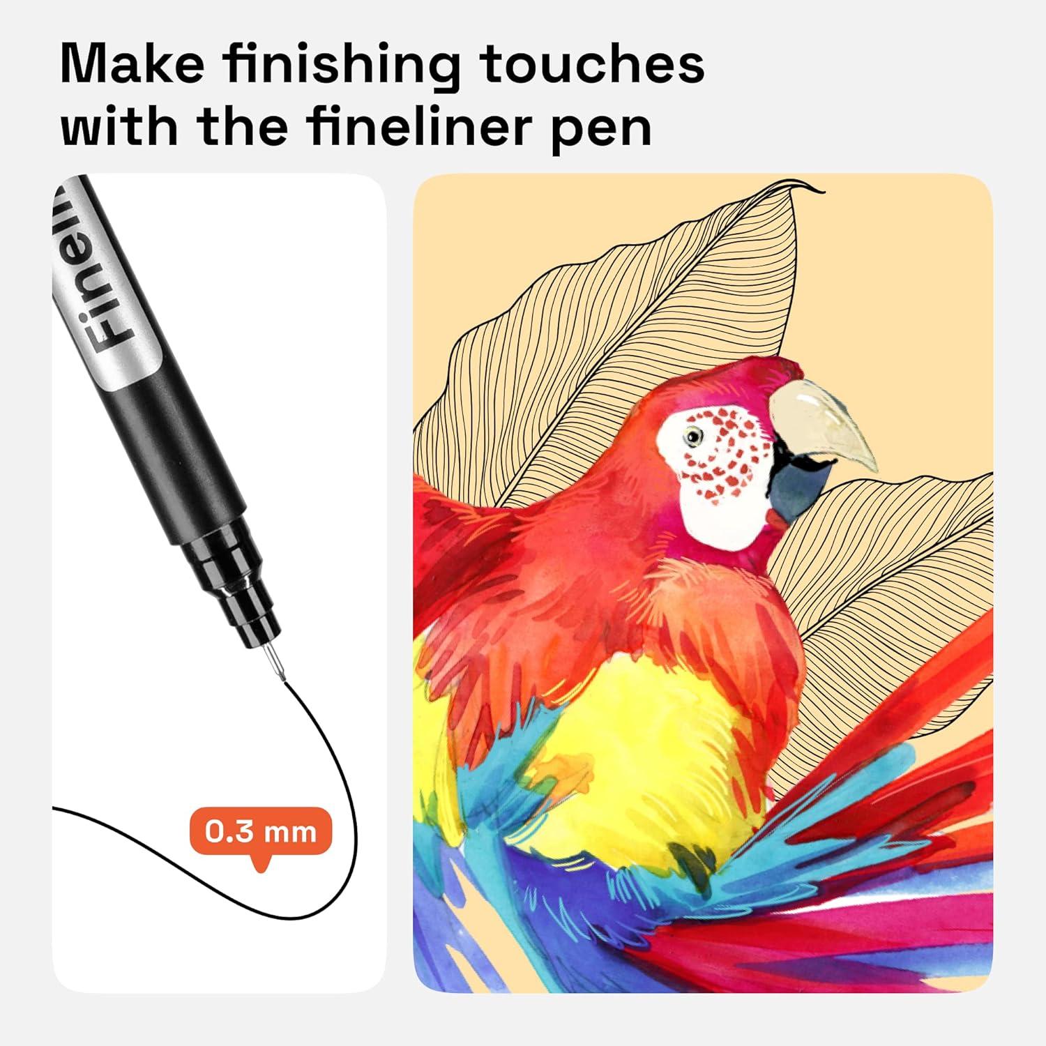 imageARTISTRO 48 Watercolor Markers with Flexible Paint Brush Pens for Pros ampamp Beginners Consistent Smooth Bright Washable NonToxic Ideal for Coloring Calligraphy ampamp Manga24 Brush Tip