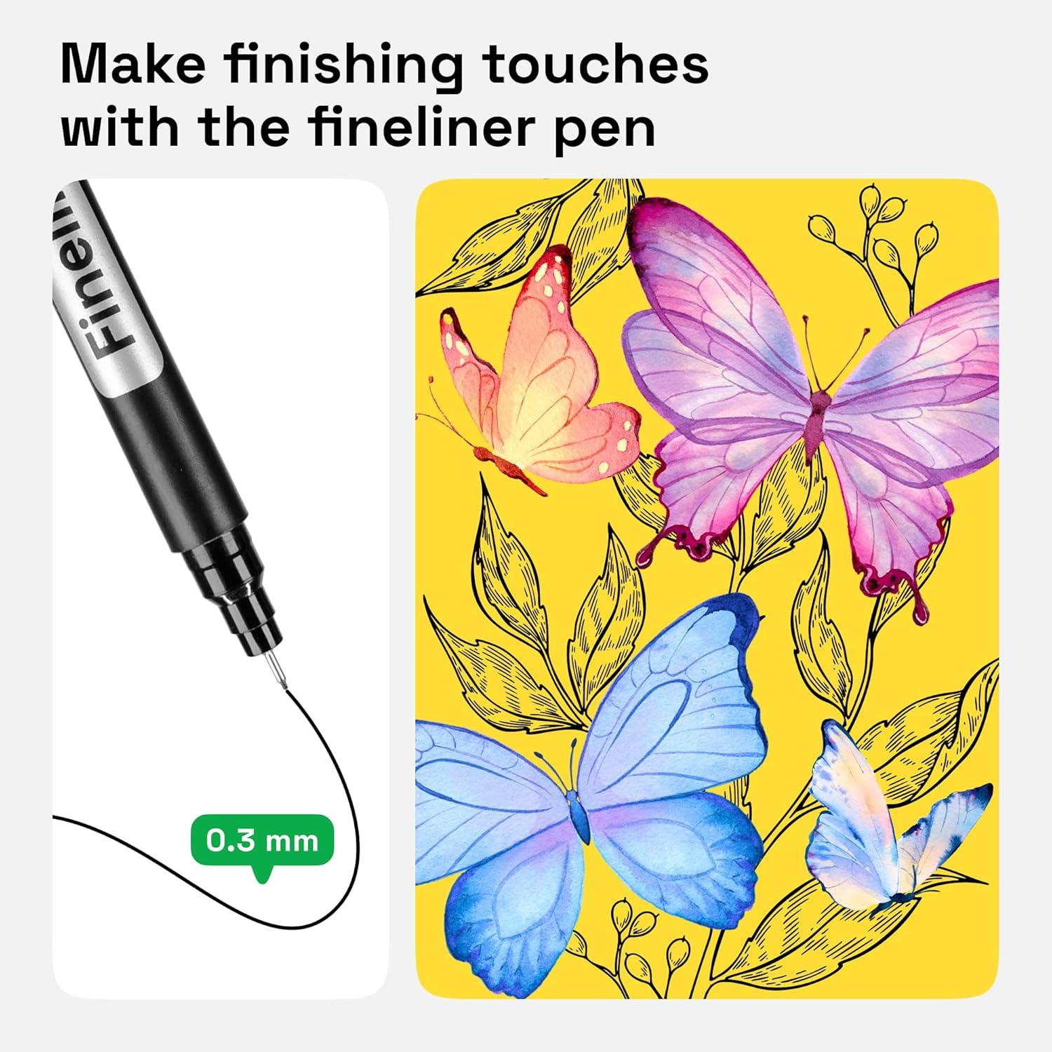 imageARTISTRO 48 Watercolor Markers with Flexible Paint Brush Pens for Pros ampamp Beginners Consistent Smooth Bright Washable NonToxic Ideal for Coloring Calligraphy ampamp Manga12 Brush Tip