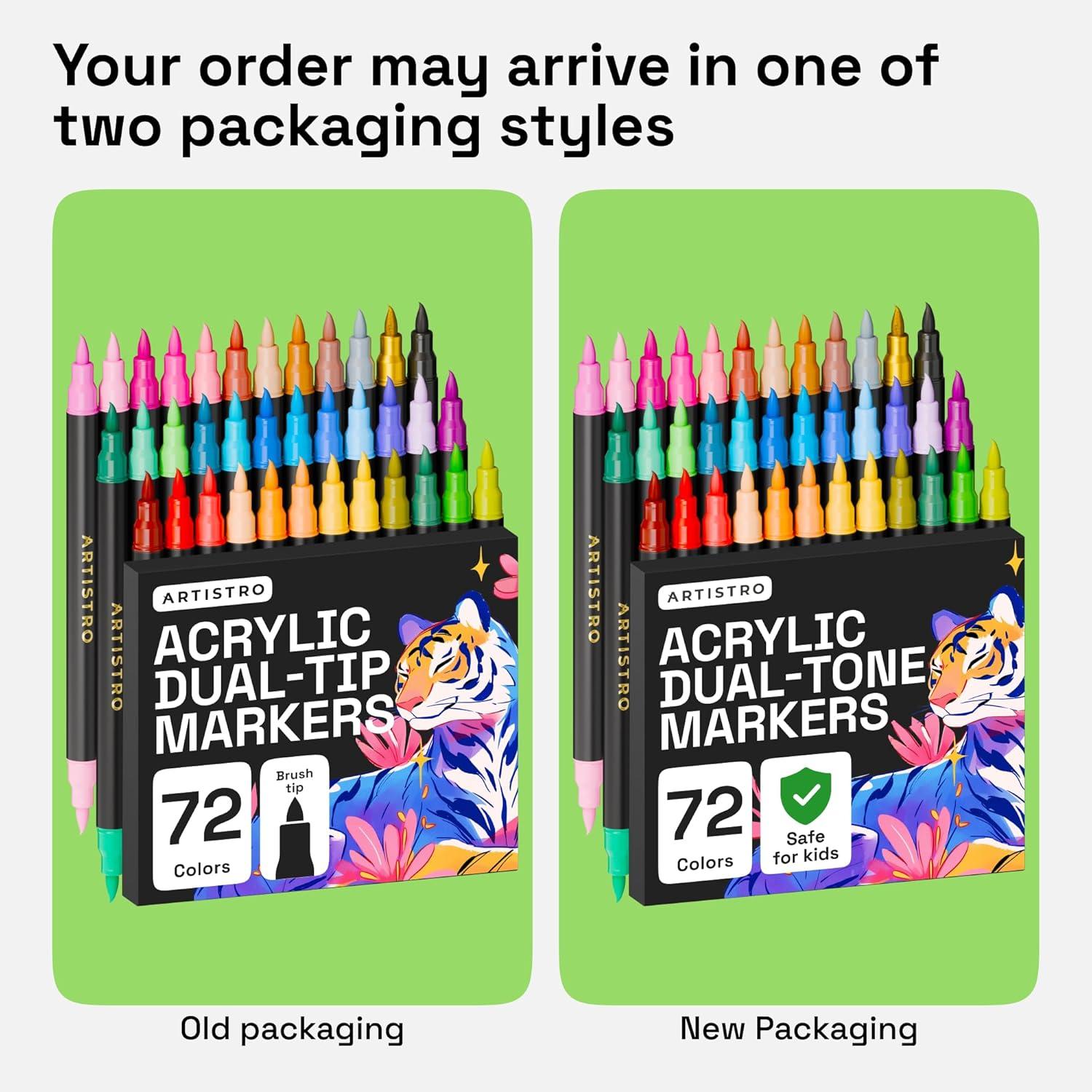 imageARTISTRO Paint Markers Acrylic Pens for Rock Glass Fabric DIY Art Supplies 16 Brush Tip Markers36