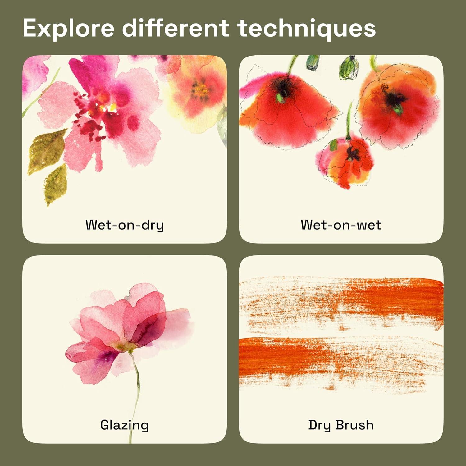 imageARTISTRO Professional Watercolor Paint Set for Adults 48 PigmentRich Colors XL Pans ASTMI Lightfastness High Tinting Strength Watercolor Set for Professionals made by professionals24 Metallic Colors