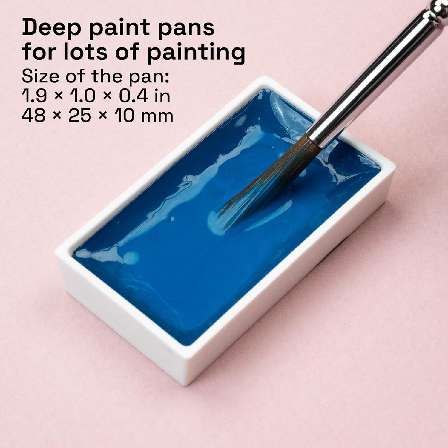 imageARTISTRO Professional Watercolor Paint Set for Adults 48 PigmentRich Colors XL Pans ASTMI Lightfastness High Tinting Strength Watercolor Set for Professionals made by professionals12 Colors