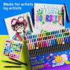 ARTISTRO 36 Brush Marker Pens Coloring Markers for Adults Brush Tip & 0.4mm Fineliner Pens Coloring Markers No Bleeding(72 dual tip brush + fineliner)