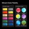 ARTISTRO Metallic Watercolor Paints Set of 18, Palette set Including 12 Metallic Glitter Watercolor and 6 Chameleon Colors. Perfect Travel Watercolor Set for Artists, Amateur Hobbyists and Painting Lovers(18 colors Metallic Portable Travel)