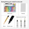ARTISTRO Metallic Watercolor Paints Set of 18, Palette set Including 12 Metallic Glitter Watercolor and 6 Chameleon Colors. Perfect Travel Watercolor Set for Artists, Amateur Hobbyists and Painting Lovers(100 colors Full Size)