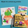 ARTISTRO Rock Acrylic Paint Markers – Rock Painting Kit for Arts & Crafts – Dual Tip Acrylic Paint Pens(36 Colors)