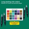 Alcohol Dual Tip Markers Set of 36 with No Bleed Ink, Bonus Case and Vibrant Fade-Resistant Colors, Art Supplies for Sketching, Manga, Drawing, Adult Coloring Books, Card Making (Fine & Chisel)(24 markers)