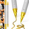 ARTISTRO 15 Acrylic Paint Pens, Art Set Acrylic Paint Markers, Fabric Markers for Textile, Canvas, Rock, Glass, Wood, Paper, Pumpkin, DIY for Kids and Adults(Gold)