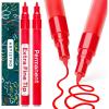 ARTISTRO 15 Oil-Based Permanent Paint Markers – Set of Fine Tip Markers for Wood, Rock, Fabric, Glass, Ceramic, Metal, Plastic, and More – Quick Dry, Waterproof, Permanent(Red)