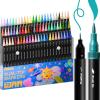 imageARTISTRO 36 Brush Marker Pens Coloring Markers for Adults Brush Tip ampamp 04mm Fineliner Pens Coloring Markers No Bleeding72 dual tip brush  fineliner