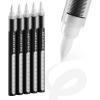 ARTISTRO 5 White Paint Pen for Rock Painting, Stone, Ceramic, Glass, Wood, Tire, Fabric, Metal, Canvas. Set of 5 Acrylic Paint White Marker Water-based Extra-fine Tip(White)