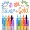 ARTISTRO Outline Markers – 16 Metallic Outline Pens, 5 Cards – Perfect for Doodling, Drawing and Calligraphy