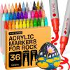 ARTISTRO Rock Acrylic Paint Markers – Rock Painting Kit for Arts & Crafts – Dual Tip Acrylic Paint Pens(36 Colors)