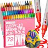 ARTISTRO Rock Acrylic Paint Markers – Rock Painting Kit for Arts & Crafts – Dual Tip Acrylic Paint Pens(72 Colors)