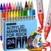 ARTISTRO Rock Acrylic Paint Markers – Rock Painting Kit for Arts & Crafts – Dual Tip Acrylic Paint Pens(Multicolor)