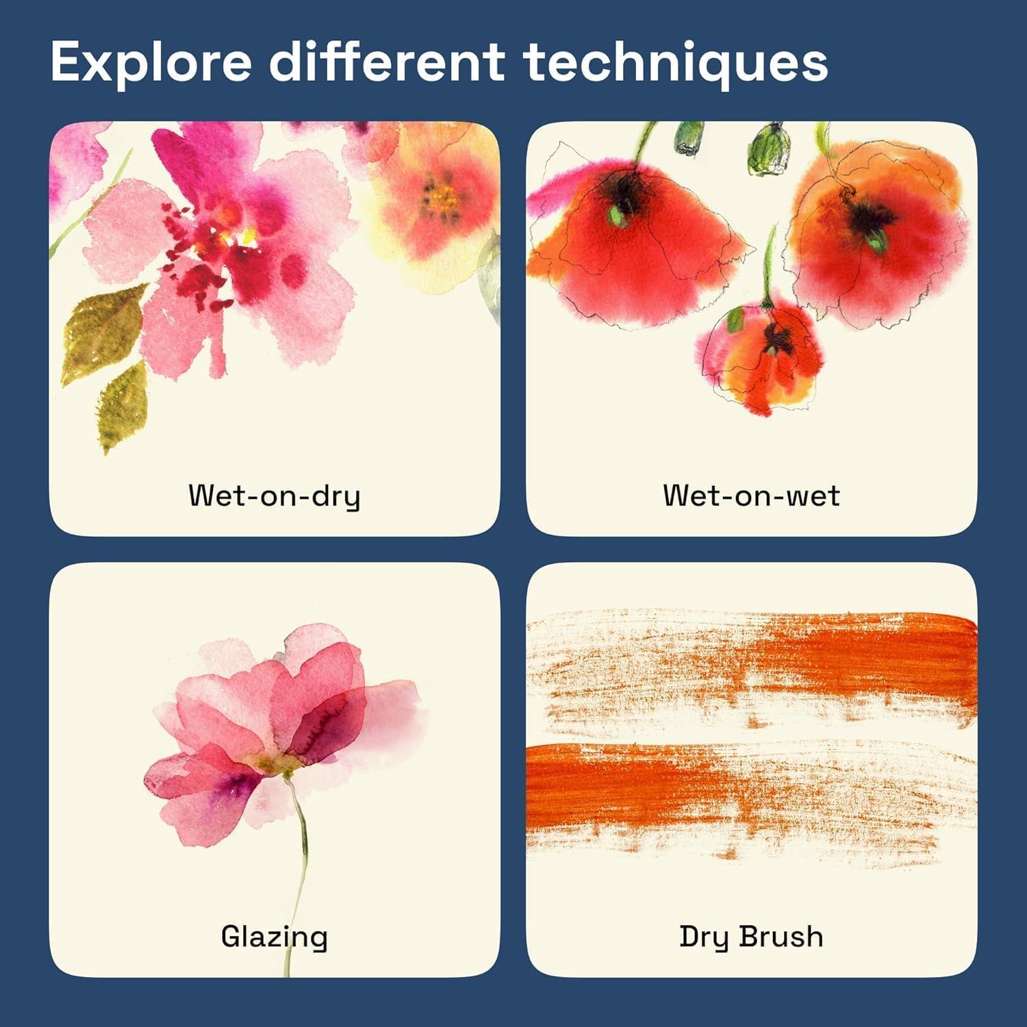 imageARTISTRO Professional Watercolor Paint Set for Adults  24 PigmentRich Colors XL Pans ASTMI Lightfastness High Tinting Strength Watercolor Set for Professionals made by Professionals24 Colors