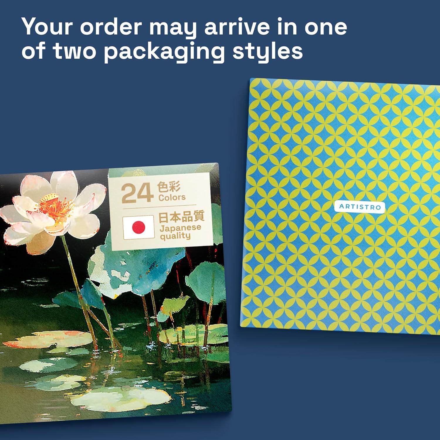 imageARTISTRO Professional Watercolor Paint Set for Adults  24 PigmentRich Colors XL Pans ASTMI Lightfastness High Tinting Strength Watercolor Set for Professionals made by Professionals24 Colors