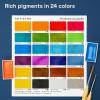 ARTISTRO Professional Watercolor Paint Set for Adults – 24 Pigment-Rich Colors, XL Pans, ASTM-I Lightfastness, High Tinting Strength Watercolor Set for Professionals made by Professionals(24 Colors)
