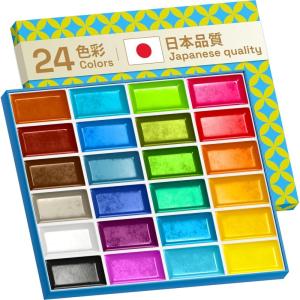 ARTISTRO Professional Watercolor Paint Set for Adults – 24 Pigment-Rich Colors, XL Pans, ASTM-I Lightfastness, High Tinting Strength Watercolor Set for Professionals made by Professionals(24 Colors)