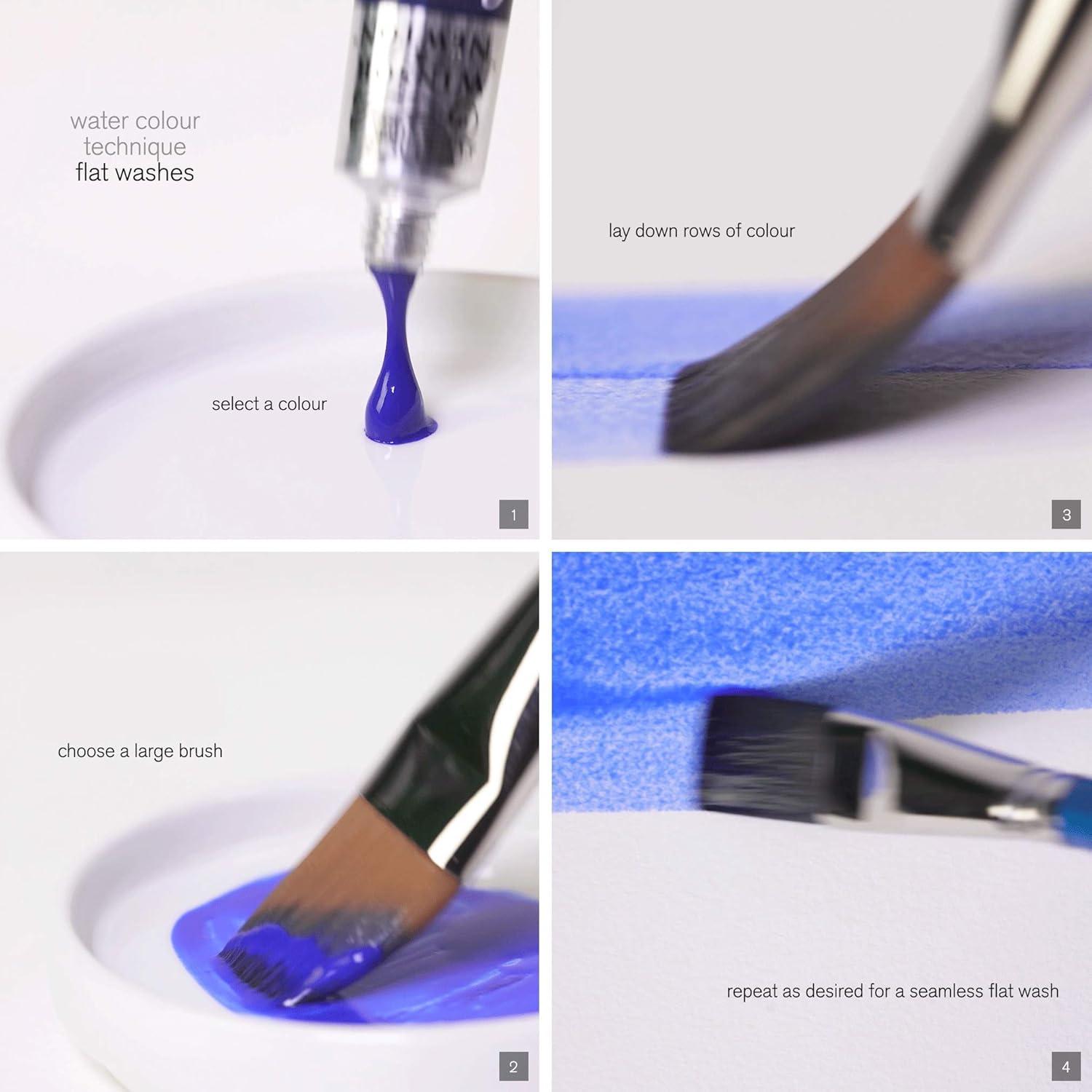 imageWinsor ampamp Newton Cotman Watercolor Paint Set 8 Half Pan Floral Colors w Brush12 Half Pan Sketchers Pocket Set