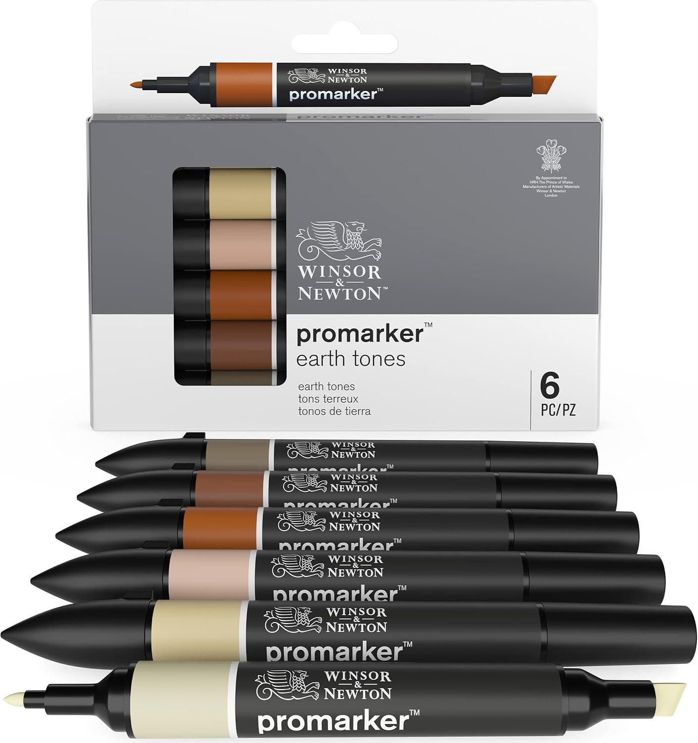 imageWinsor ampamp Newton Promarker Metallic Set of 6Earth Tones