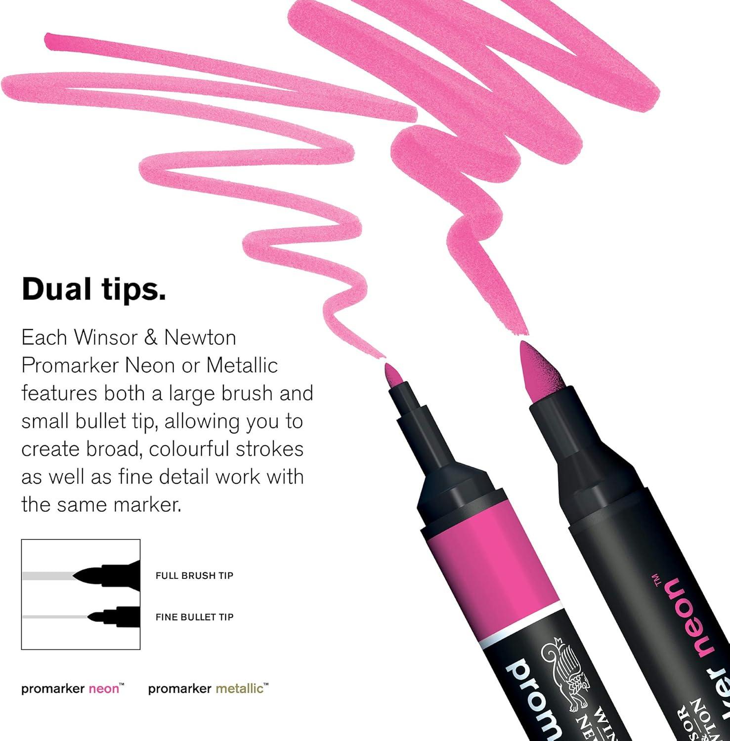 imageWinsor ampamp Newton Promarker Metallic Set of 6Gold