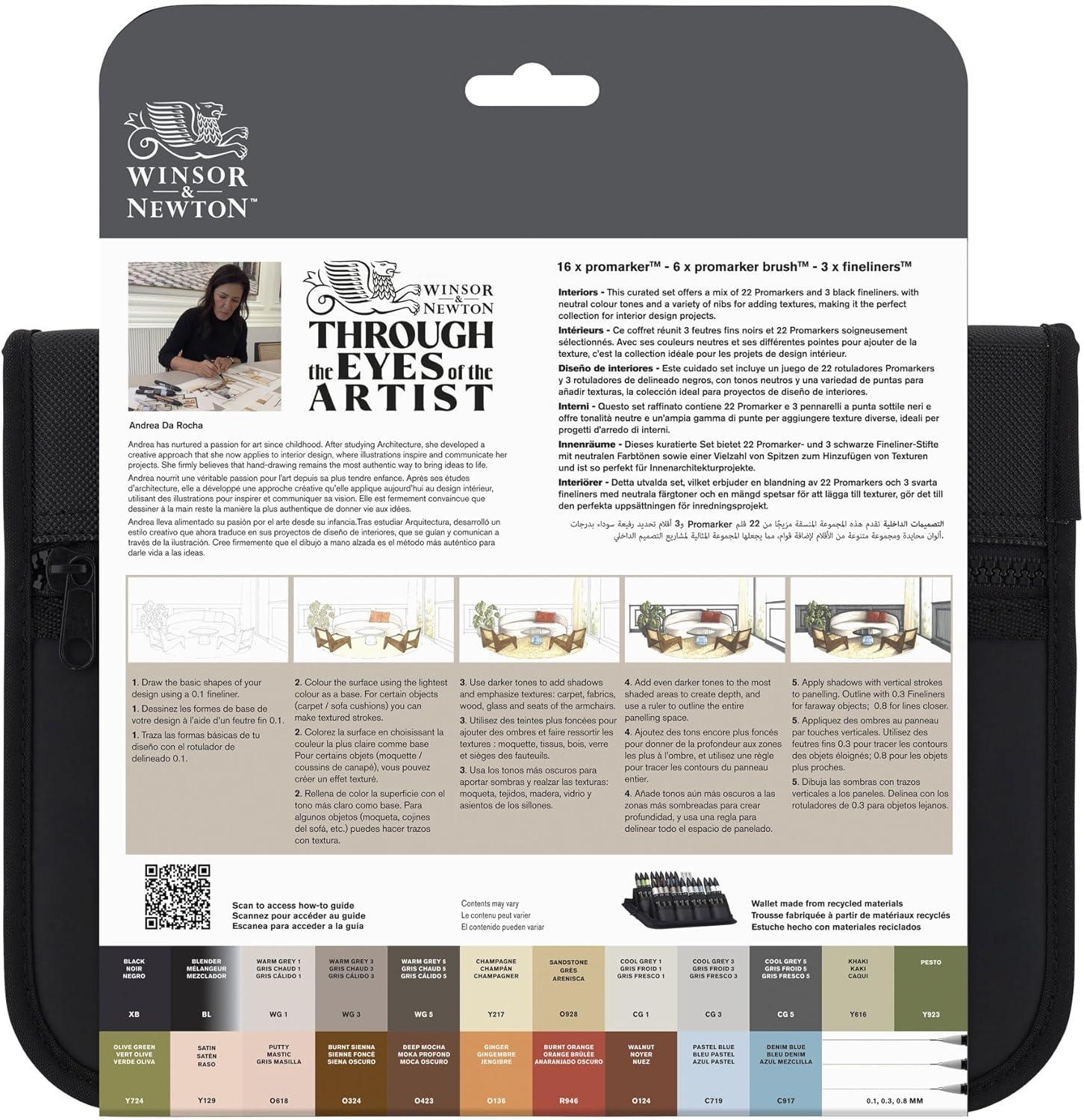 imageWinsor ampamp Newton Promarker Metallic Set of 6Interiors