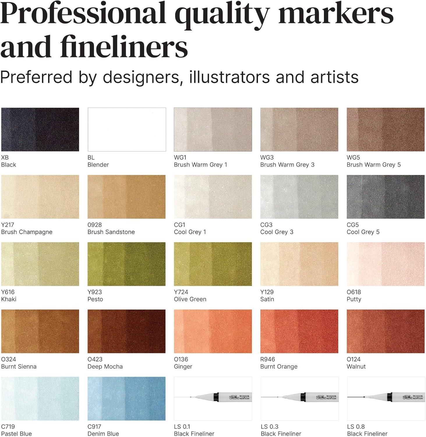 imageWinsor ampamp Newton Promarker Metallic Set of 6Interiors