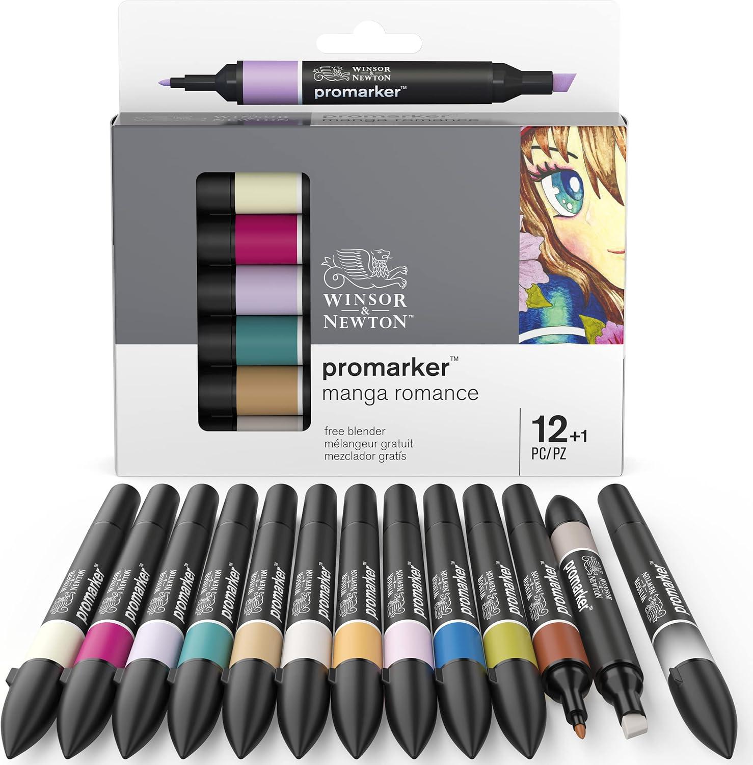 imageWinsor ampamp Newton Promarker Metallic Set of 6Manga Romance