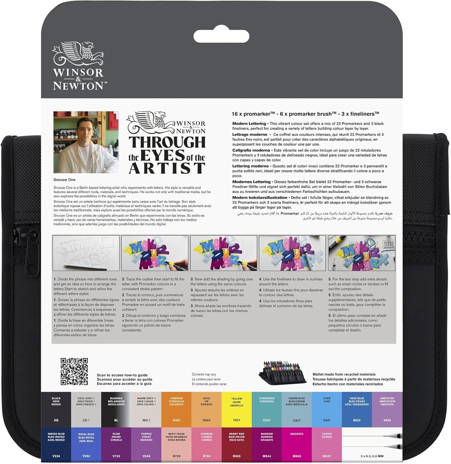 imageWinsor ampamp Newton Promarker Metallic Set of 6Modern Lettering