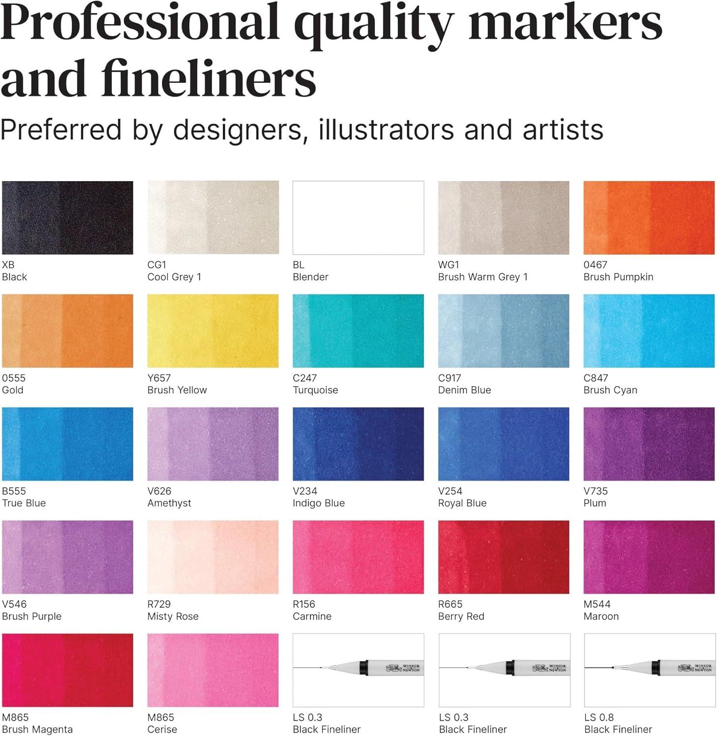 imageWinsor ampamp Newton Promarker Metallic Set of 6Modern Lettering