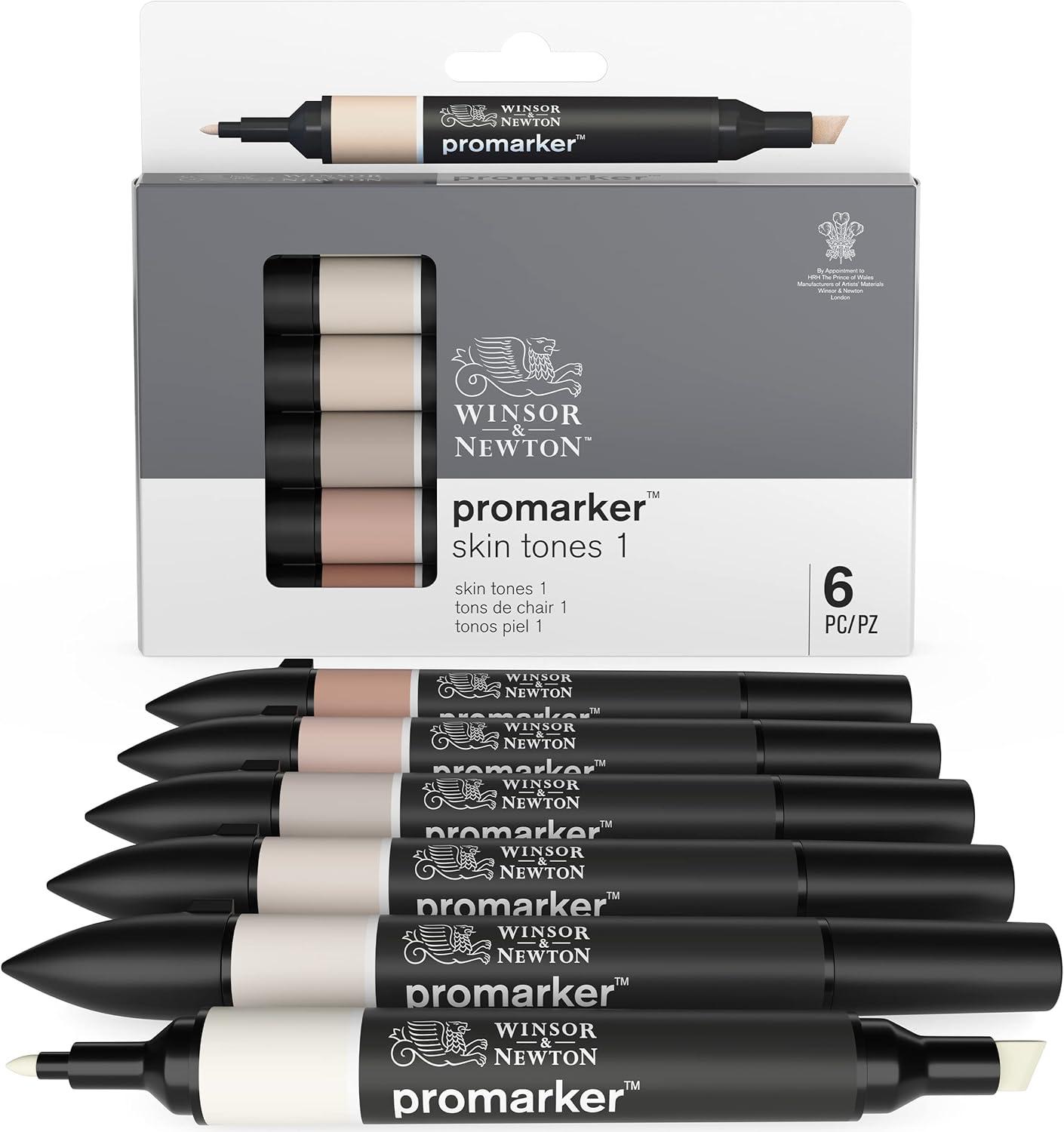 imageWinsor ampamp Newton Promarker Metallic Set of 6Skin Tones 1