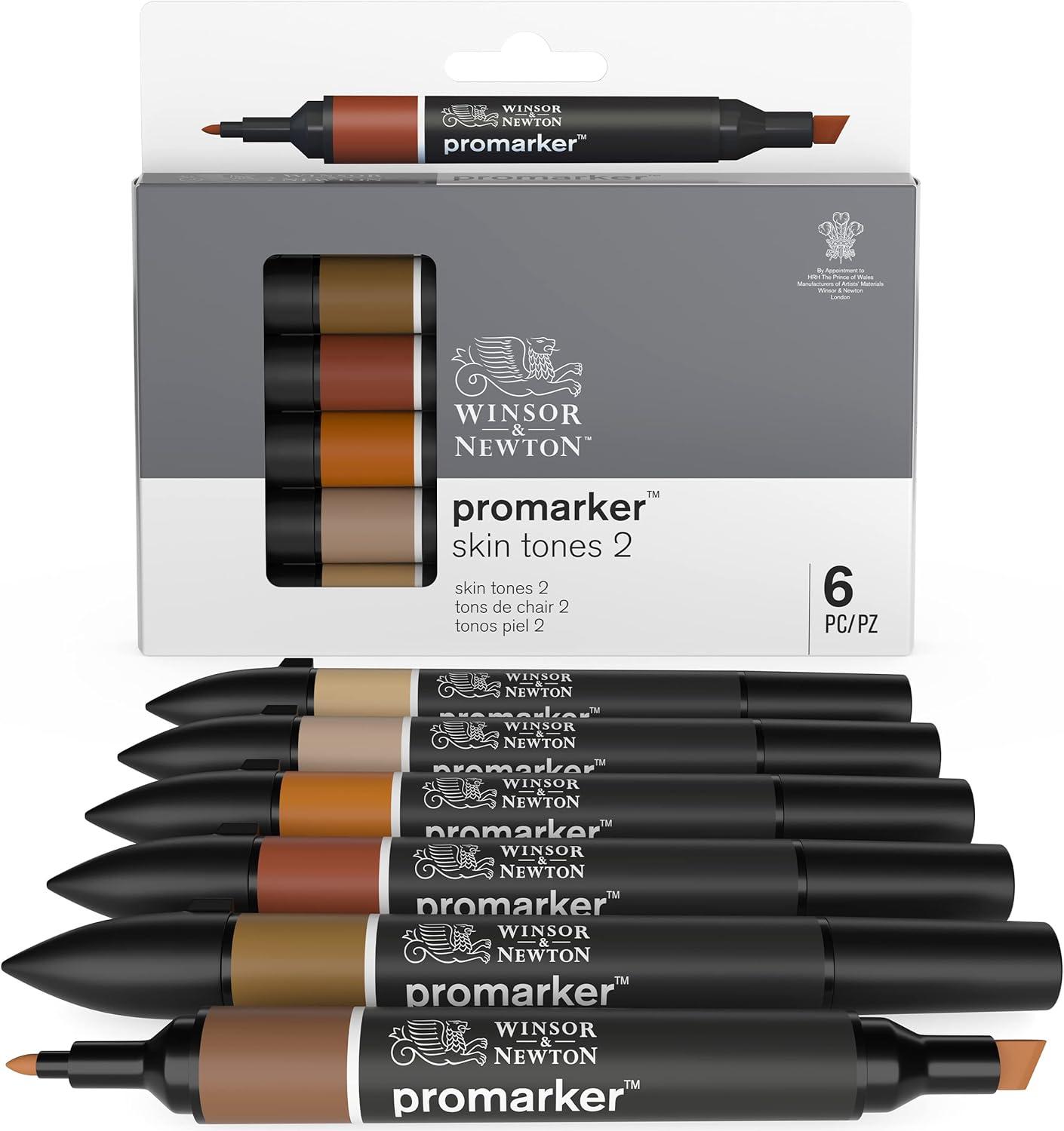 imageWinsor ampamp Newton Promarker Metallic Set of 6Skin Tones 2