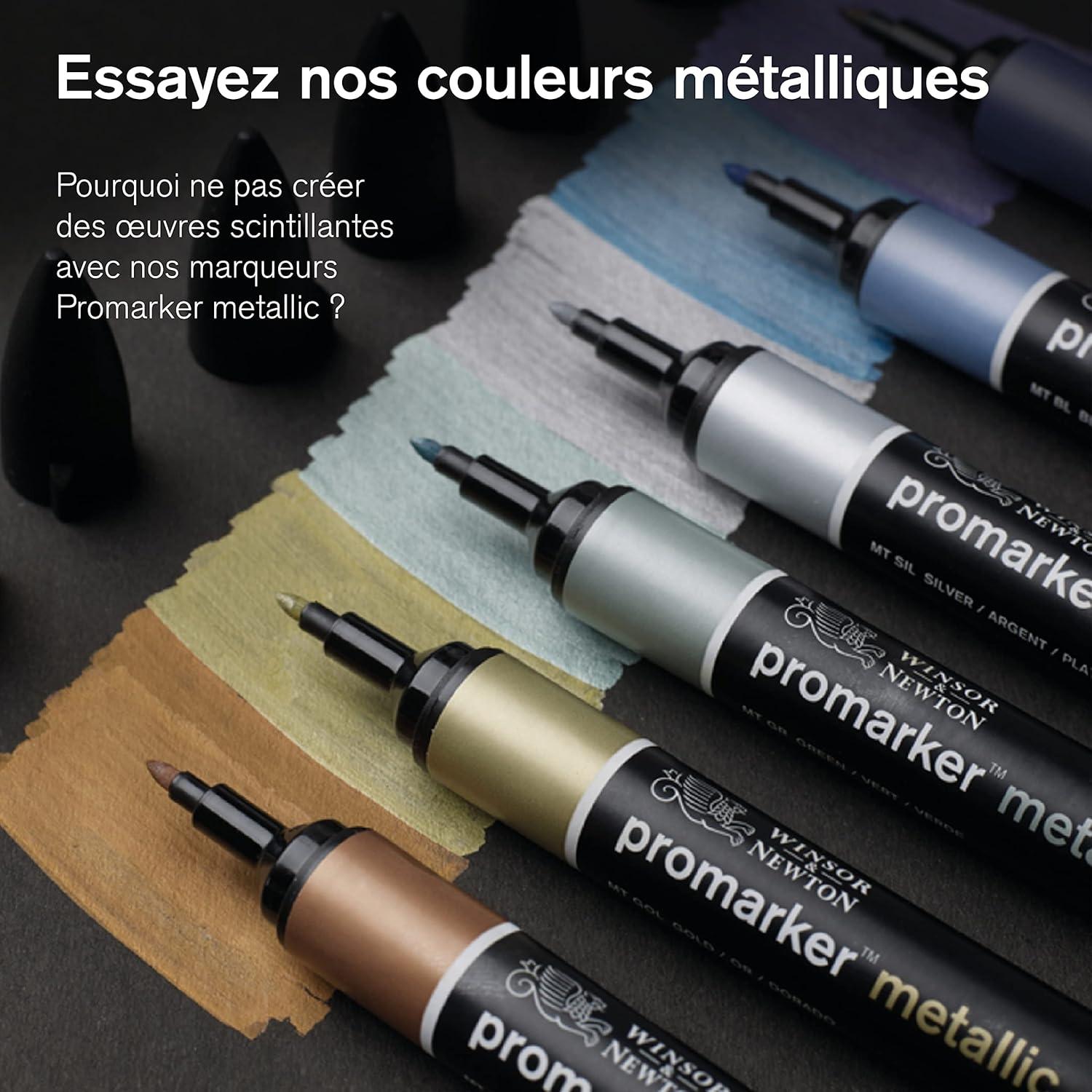 imageWinsor ampamp Newton Promarker Metallic Set of 6Skin Tones
