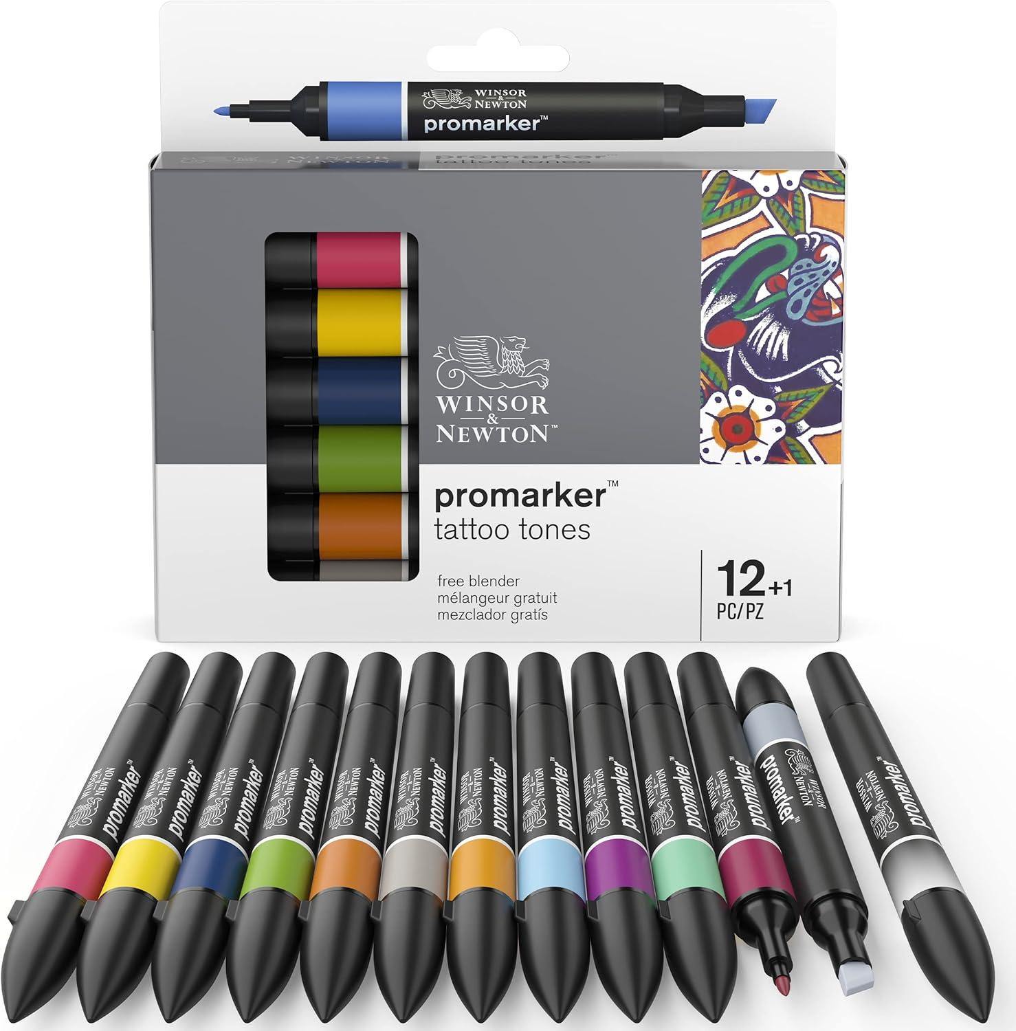 imageWinsor ampamp Newton Promarker Metallic Set of 6Tattoo Tones