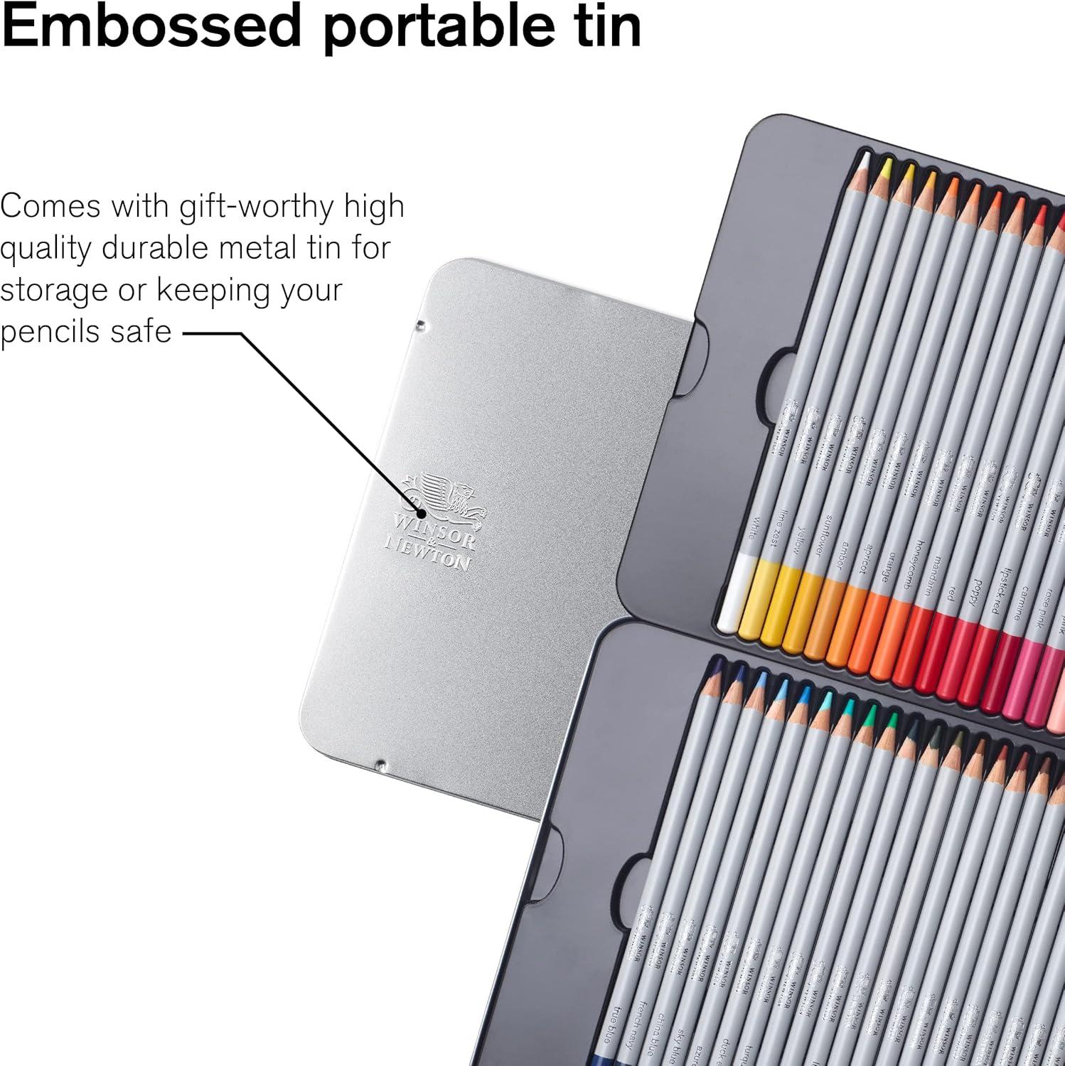 imageWinsor ampamp Newton Studio Collection Artist Pencils Graphite Pencils Set of 1248 Color Pencils