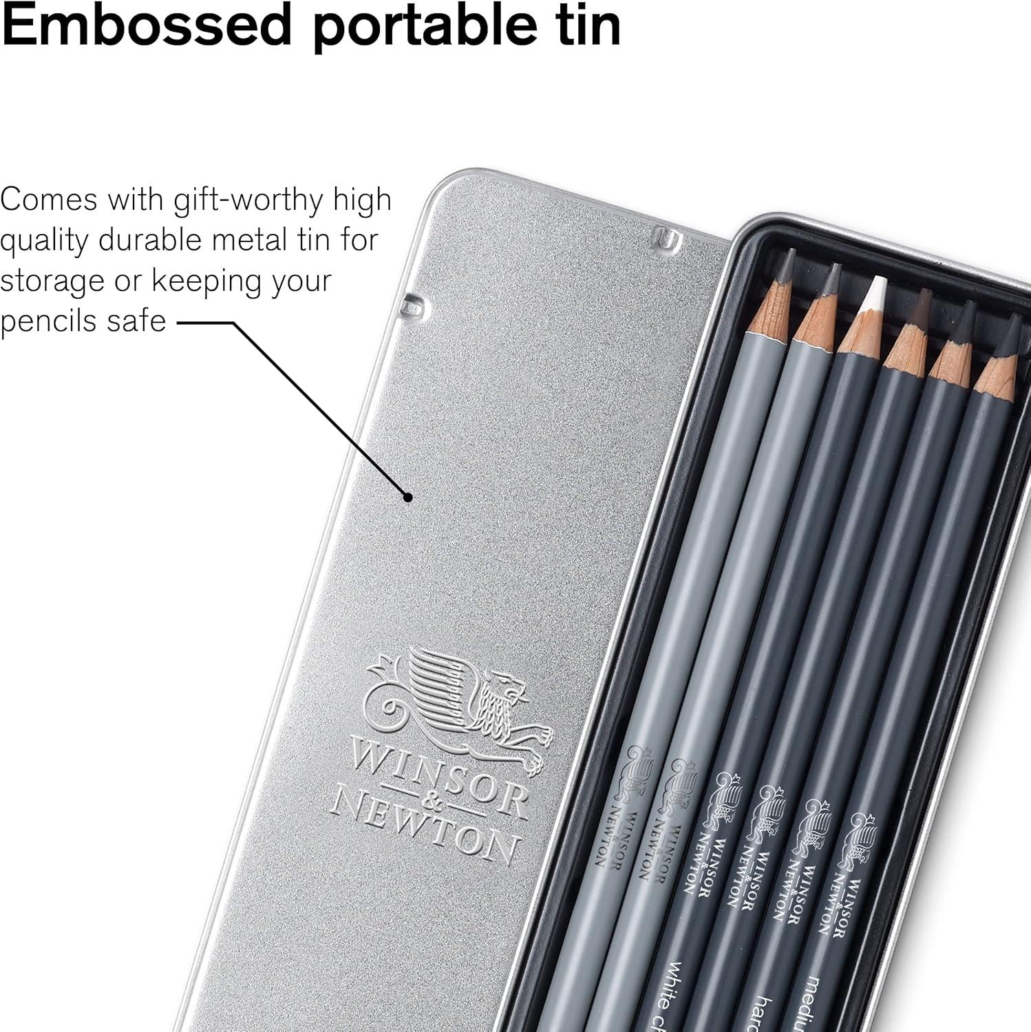 imageWinsor ampamp Newton Studio Collection Artist Pencils Graphite Pencils Set of 126 Sketching Pencils