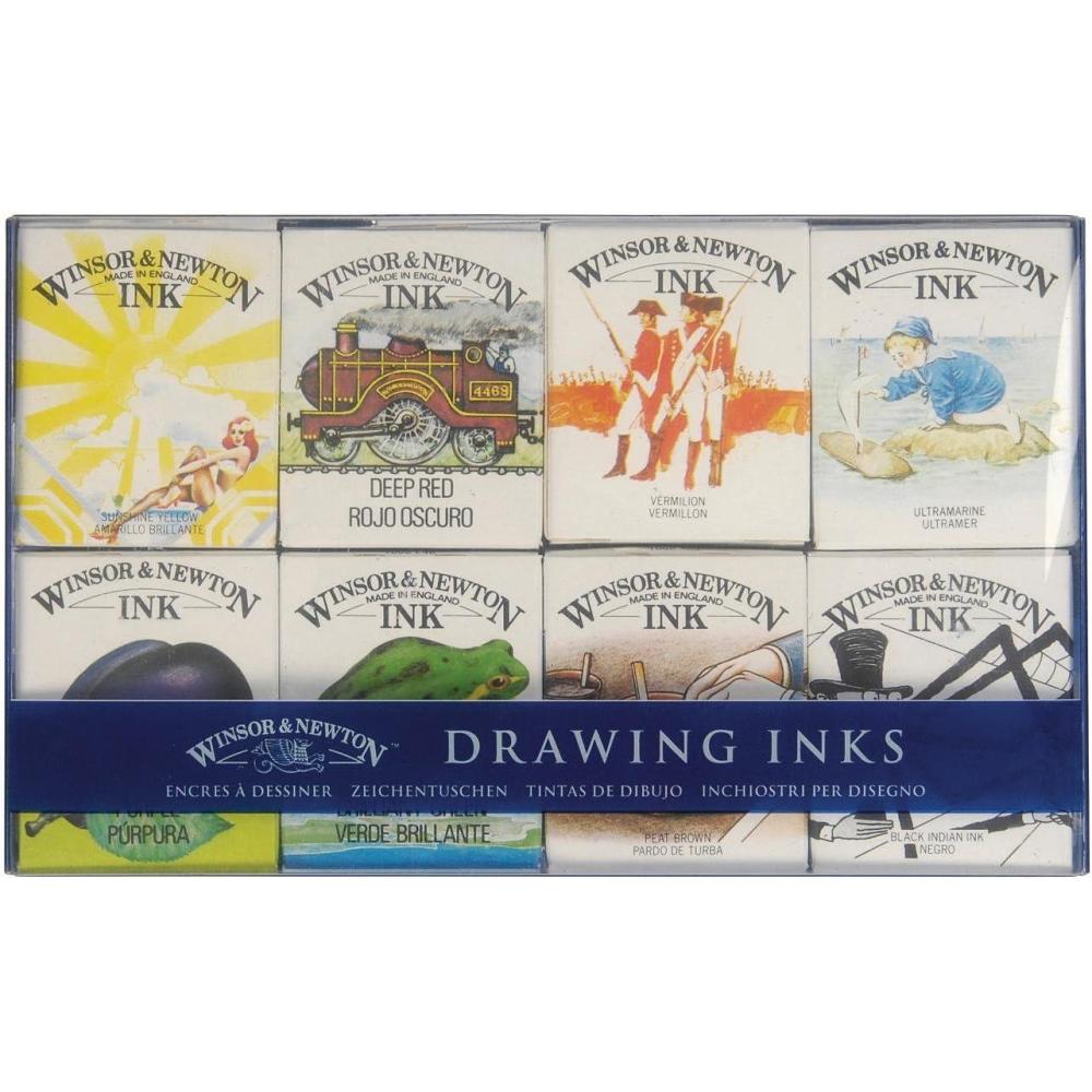 imageWinsor ampamp Newton Collection Drawing Ink Set Set of 4 Rich TonesWilliam Collection Pack