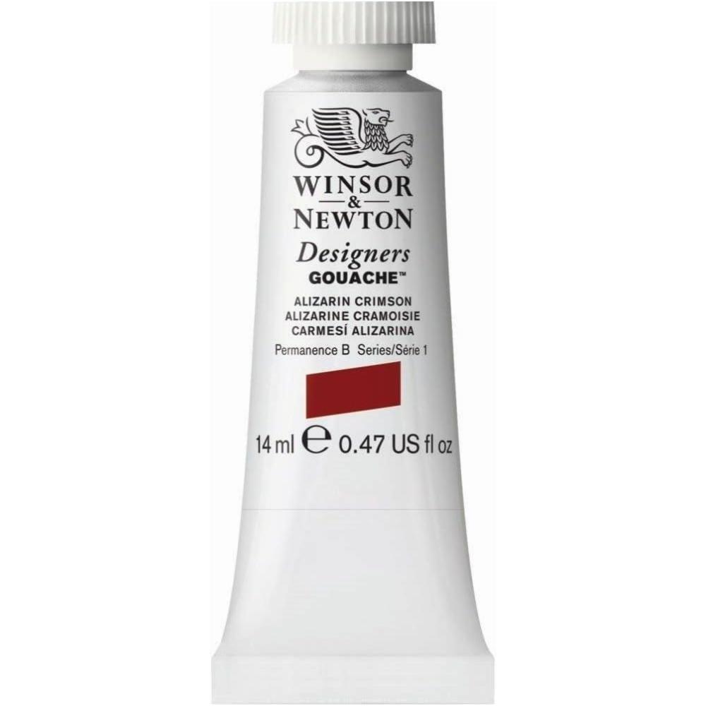 imageWinsor ampamp Newton Designers Gouache 37 ml 125oz tube Permanent WhiteAlizarin Crimson