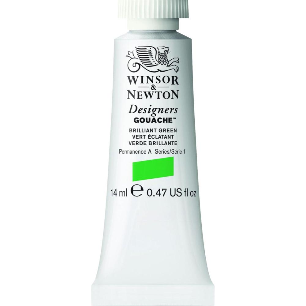 imageWinsor ampamp Newton Designers Gouache 37 ml 125oz tube Permanent WhiteBrilliant Green