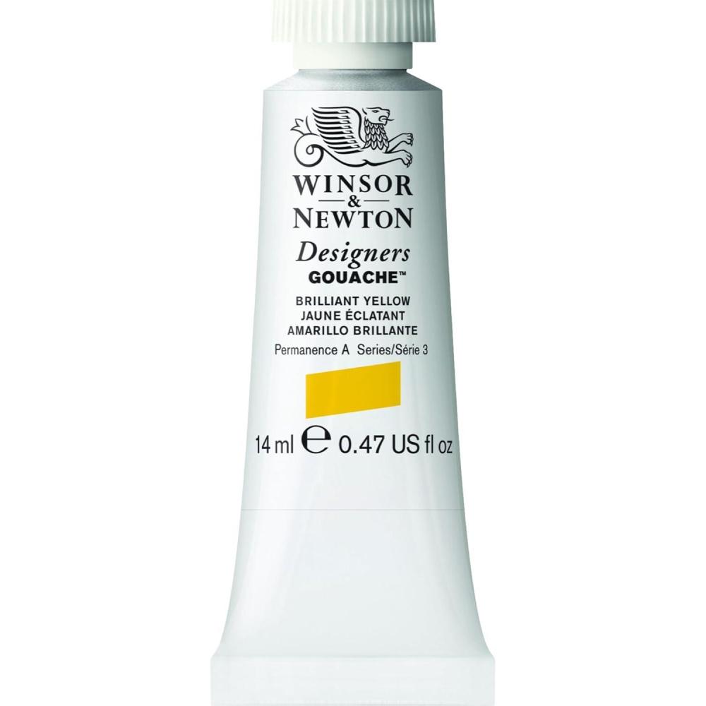 imageWinsor ampamp Newton Designers Gouache 37 ml 125oz tube Permanent WhiteBrilliant Yellow