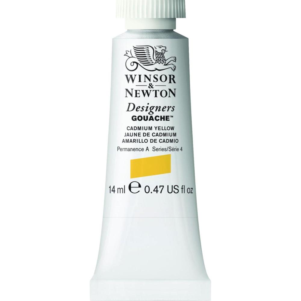 imageWinsor ampamp Newton Designers Gouache 37 ml 125oz tube Permanent WhiteCadmium Yellow