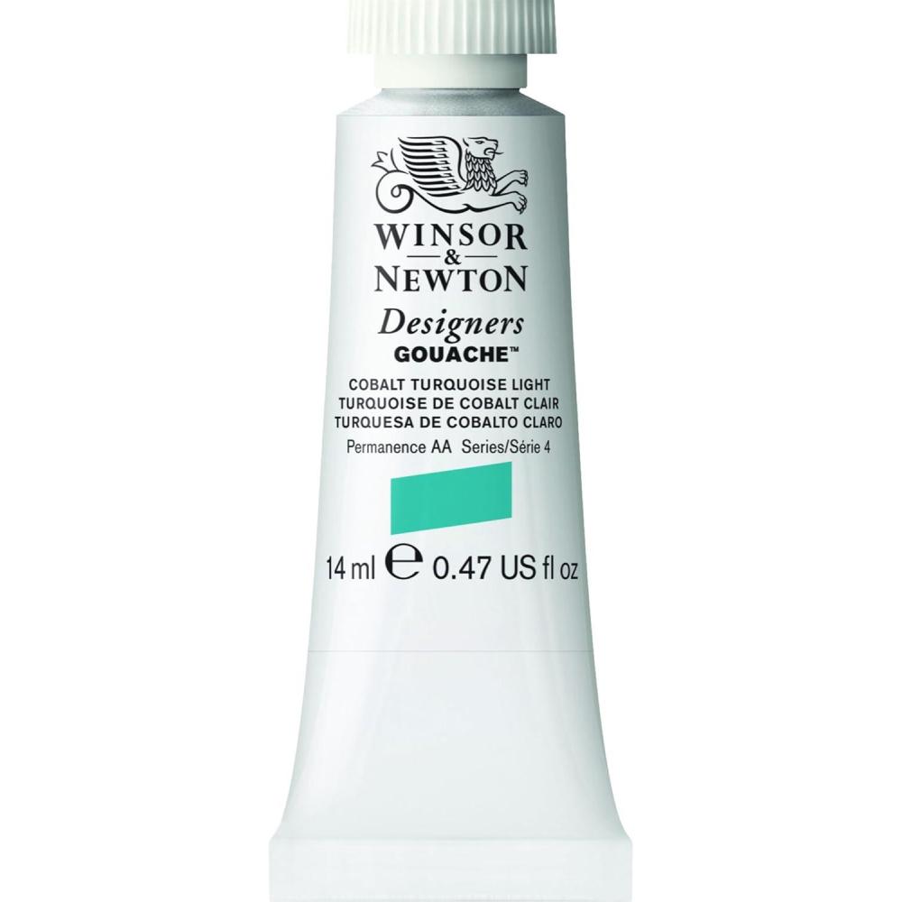 imageWinsor ampamp Newton Designers Gouache 37 ml 125oz tube Permanent WhiteCobalt Turquoise Light