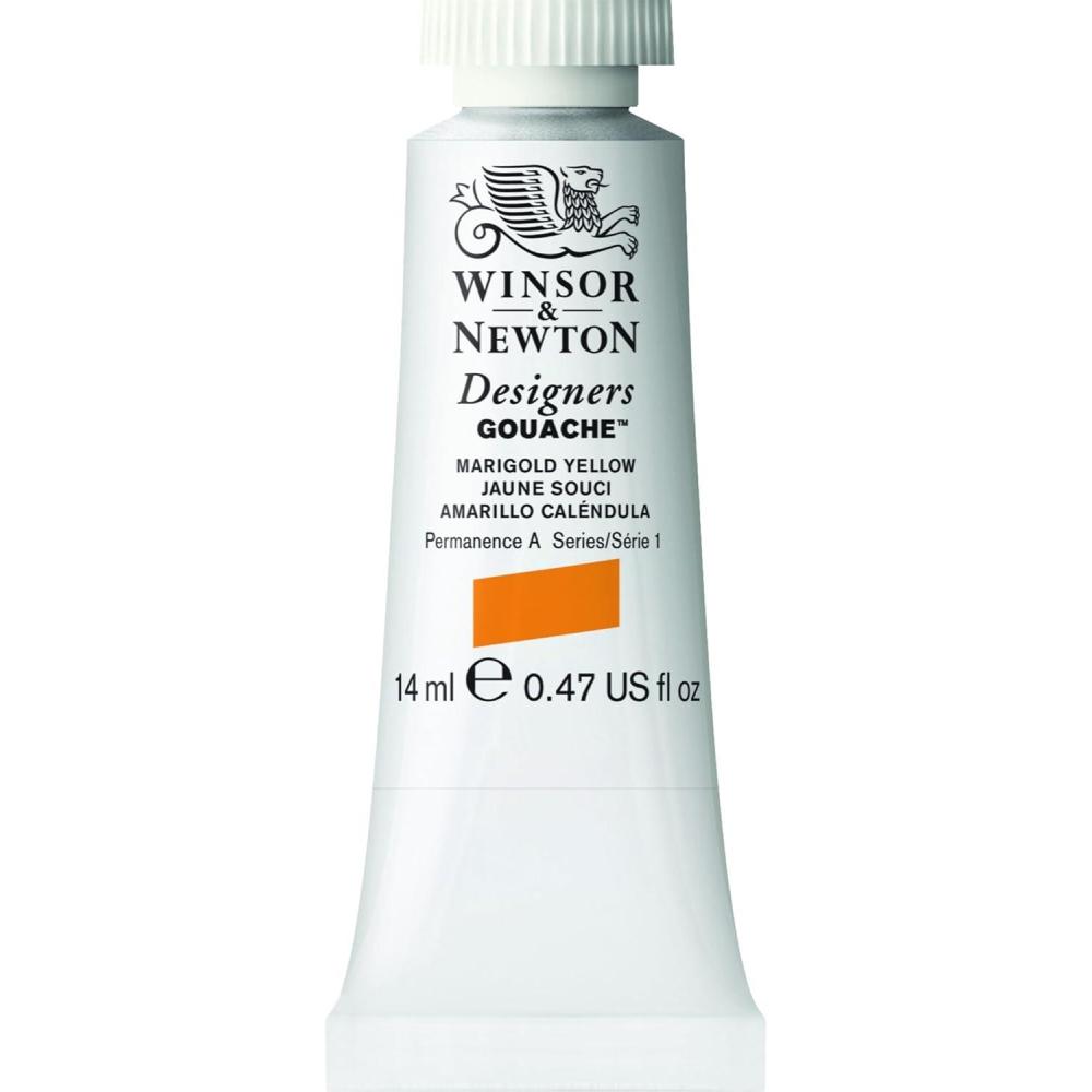 imageWinsor ampamp Newton Designers Gouache 37 ml 125oz tube Permanent WhiteMarigold Yellow