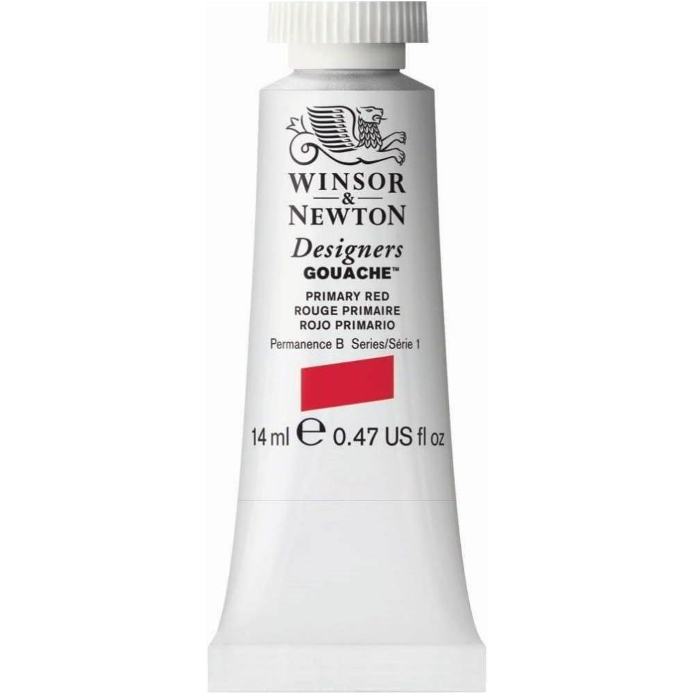 imageWinsor ampamp Newton Designers Gouache 37 ml 125oz tube Permanent WhitePrimary Red